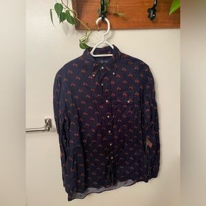 Men’s Polo Ralph Lauren - medium - horse button up elbow patch